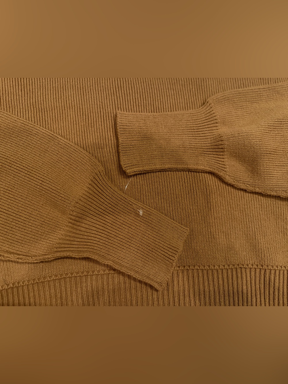 Zenana Outfitters Cropped Ribbed Turtleneck Sweater - Rust Brown - Picture 6 of 9